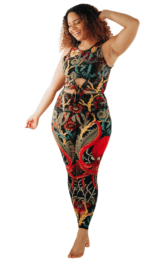 YOGA DEMOCRACY YOGA LEGGINGS: CORAL MY NAME