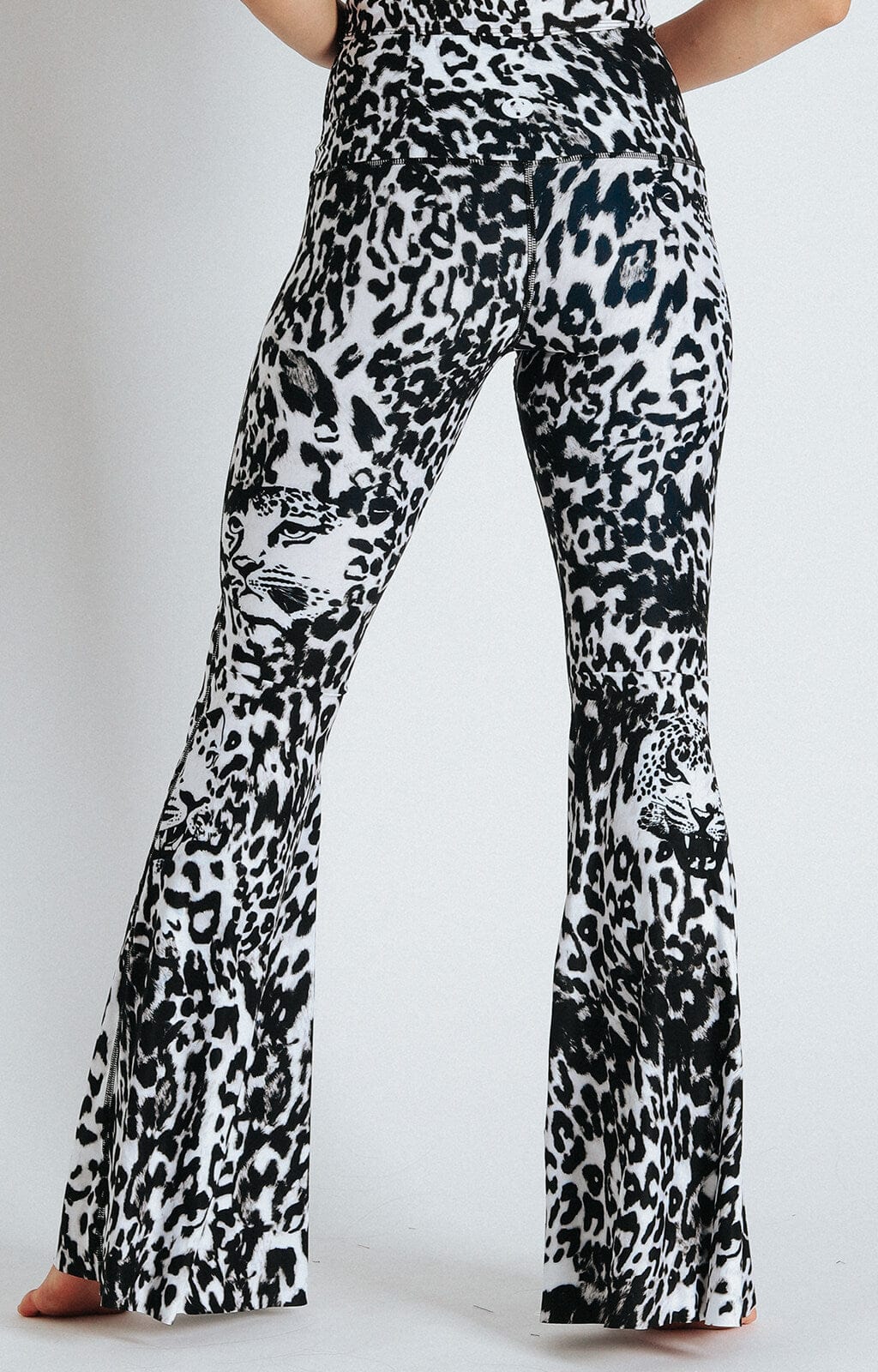 YOGA DEMOCRACY BELL BOTTOMS: GHOST LEOPARD