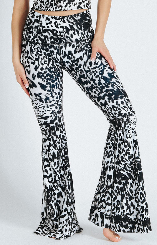 YOGA DEMOCRACY BELL BOTTOMS: GHOST LEOPARD
