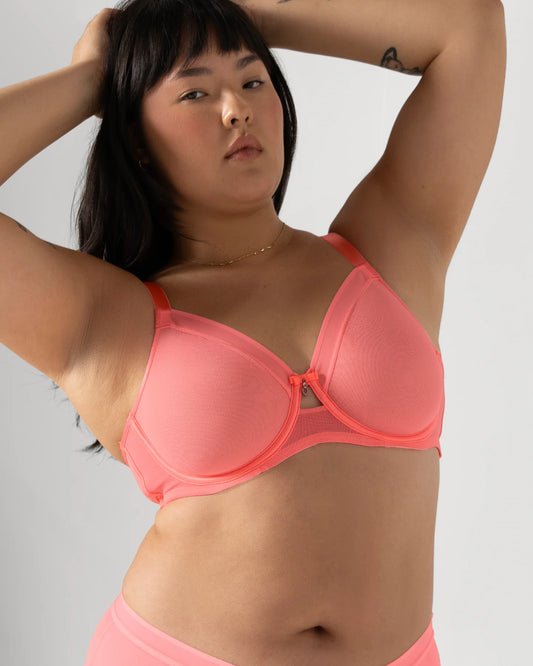 CURVY COUTURE SHEER MESH: SUNSET GLOW