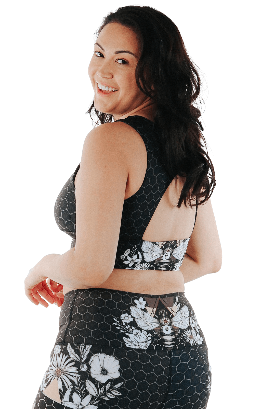 YOGA DEMOCRACY SPORTS BRA: BEELOVED BLACKOUT