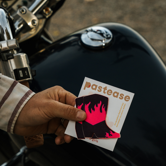 PASTEASE NEON PINK FLAME COWBOY BOOT PASTIES