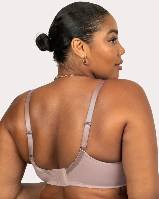 CURVY COUTURE SHEER MESH: BARK