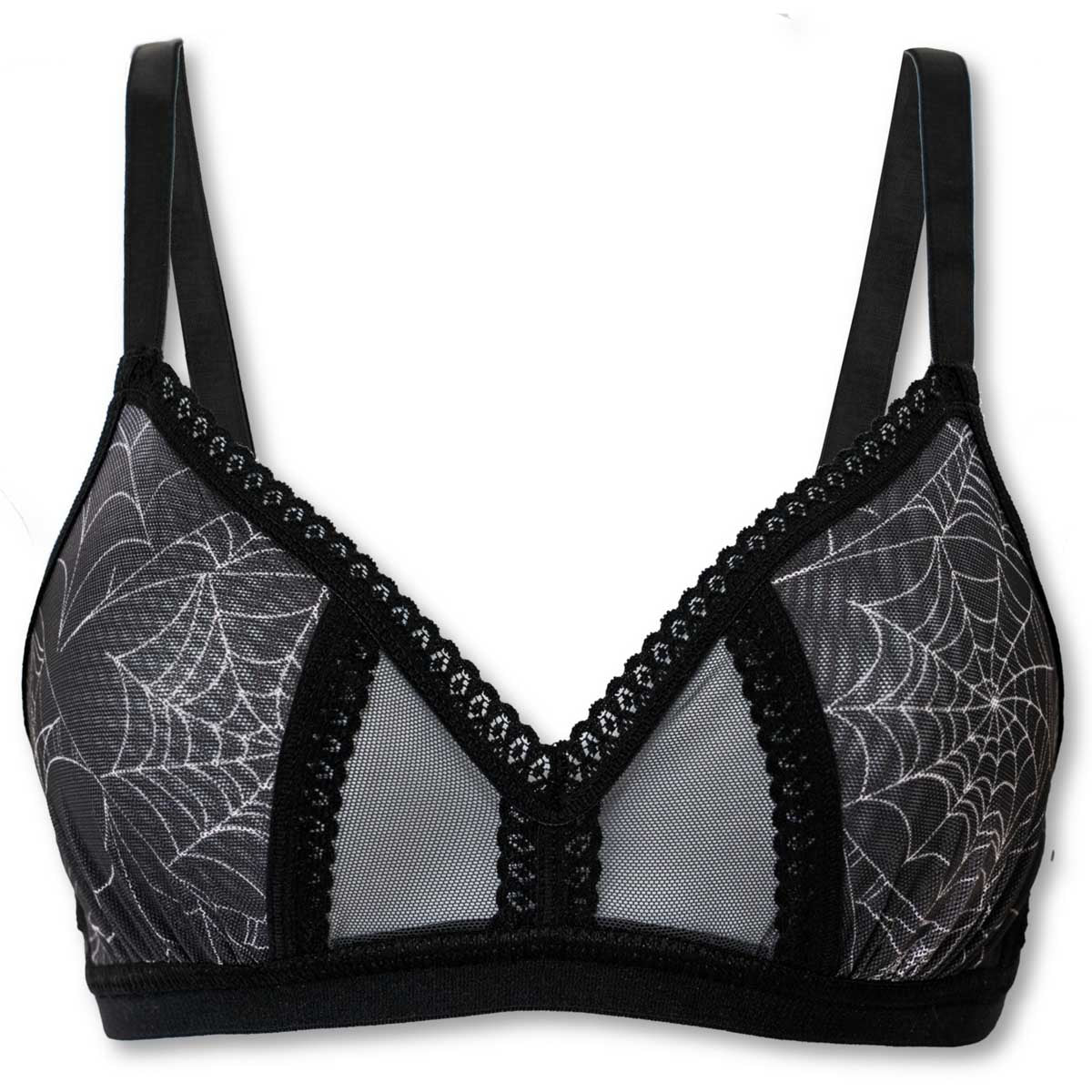 Spider's Lace Web Peekaboo Mesh Adjustable Bralette XS/S - Final few!