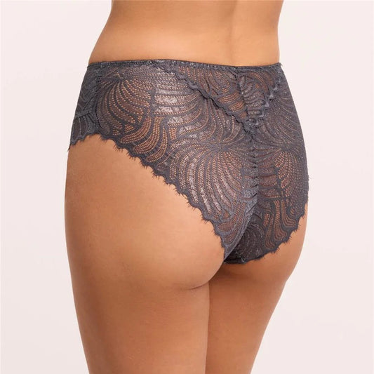 MONTELLE LIGHTS OUT HIGH WAIST BRIEF: MAGNET/SILVER
