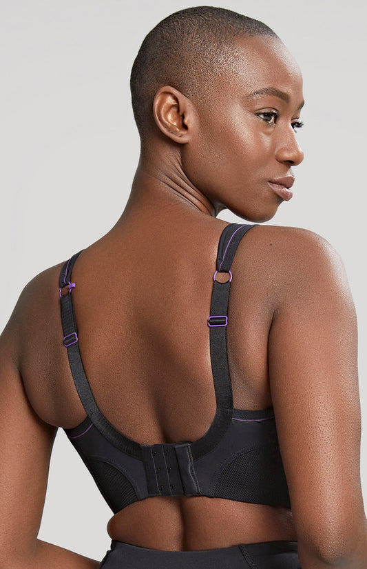 PANACHE NON-WIRED SPORTS BRA: BLACK