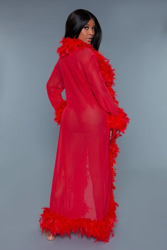 BEWICKED GLAMOUR ROBE: RED (ONE SIZE)