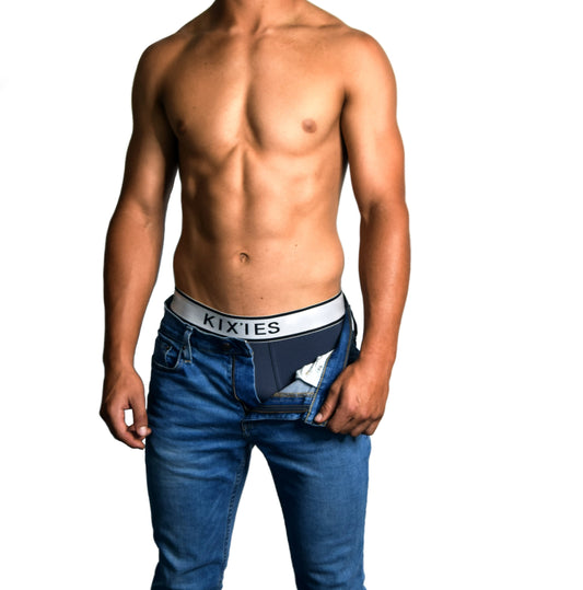 KIX'IES MEN'S MESH TRUNKS: GREY