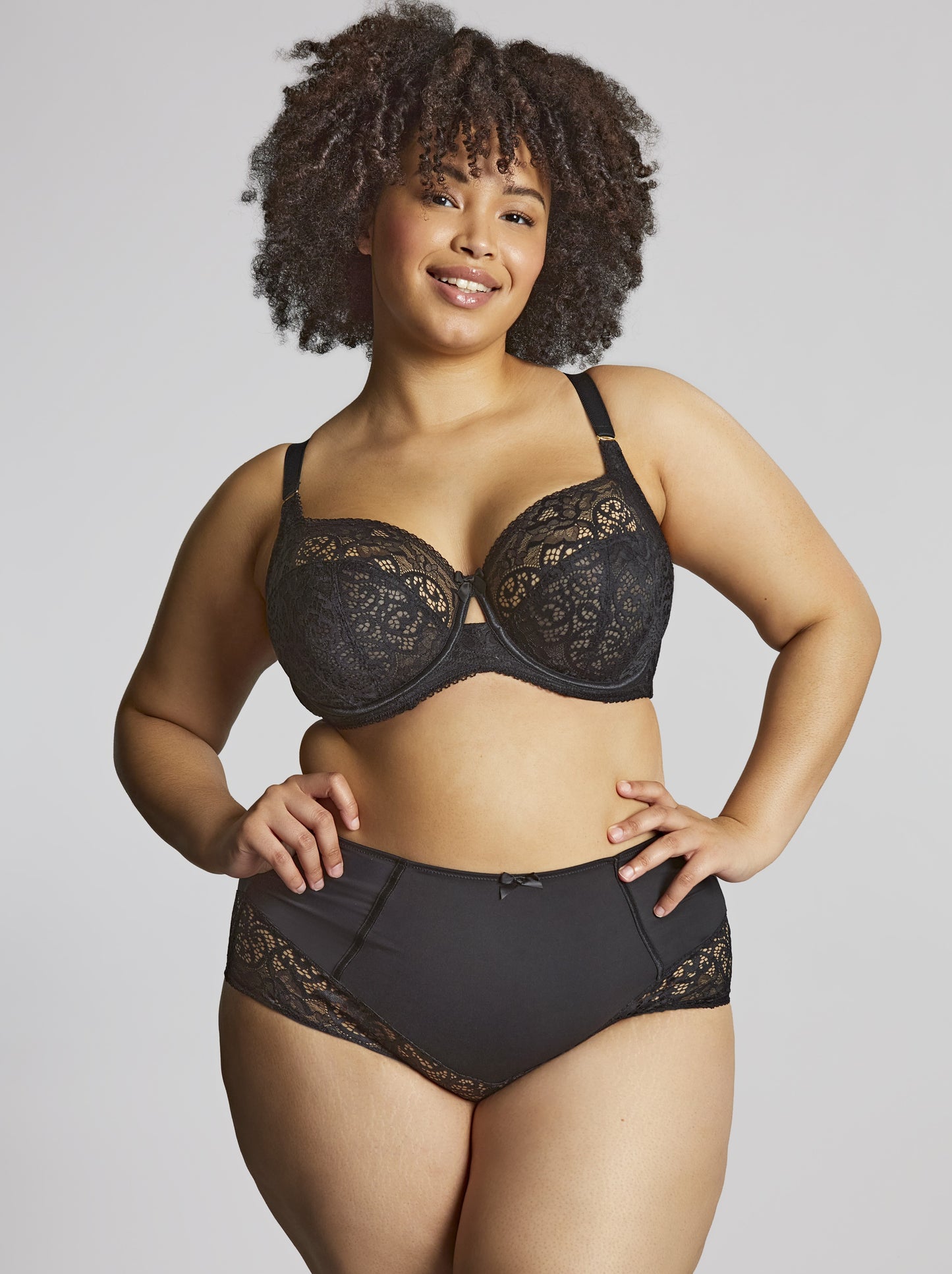 PANACHE ESTEL HIGH WAIST BRIEF: NOIR