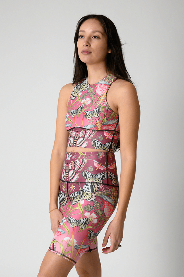 YOGA DEMOCRACY SPORTS BRA: PRETTY IN PINK