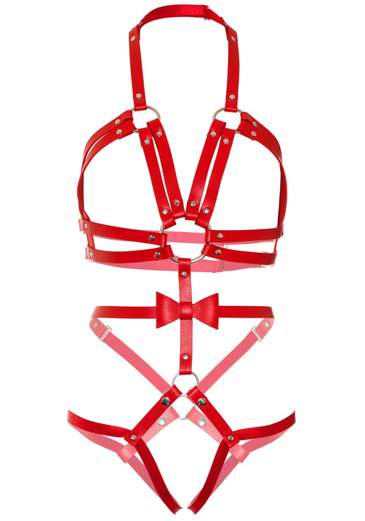 LEG AVENUE FILTHY GORGEOUS HARNESS TEDDY