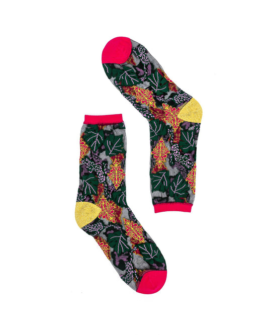 SOCK CANDY "BROCADE JAGUAR" SHEER SOCKS