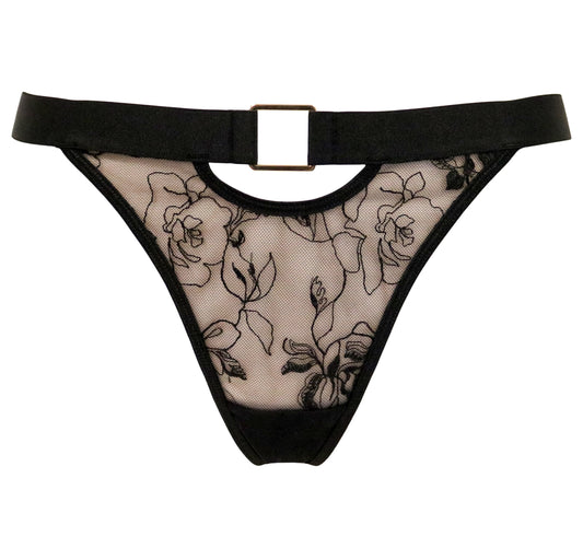 POUR MOI INDIA THONG: BLACK