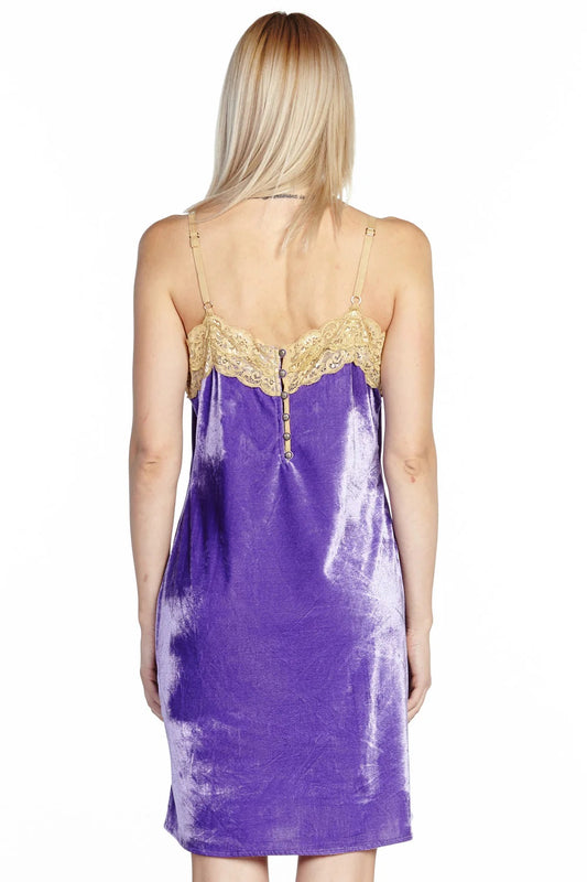 ARATTA VELVET DREAMS MINI DRESS: VIOLET