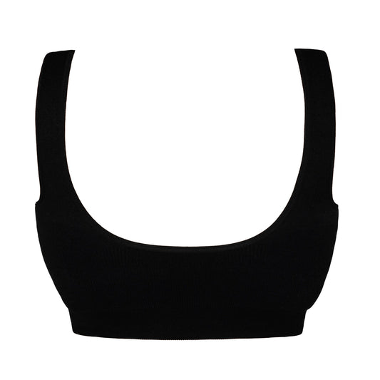 NON DISCLOSURE APPAREL FULL COVERAGE NIPPLE CONCEALING WIRE-FREE BRA (NON-PADDED): BLACK