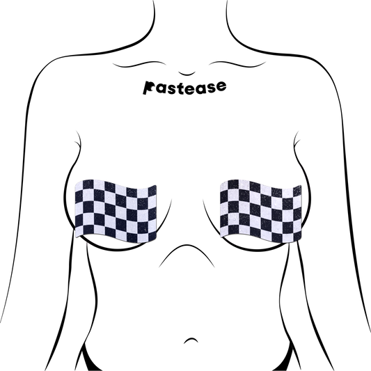 PASTEASE CHECKERED RACING FLAG PASTIES