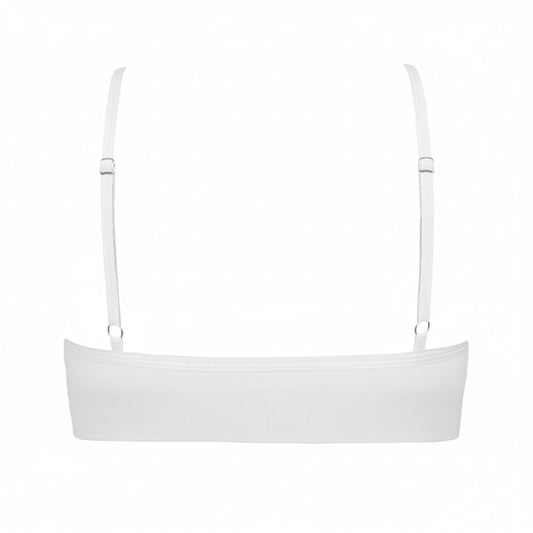 NON DISCLOSURE APPAREL THE ELLI WOMEN'S BRALETTE: WHITE