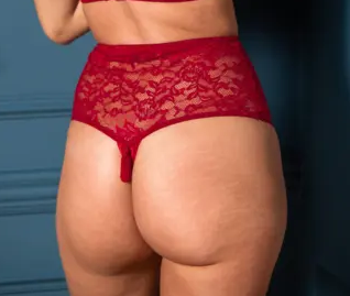 POUR MOI HIGH WAIST CROTCHLESS THONG