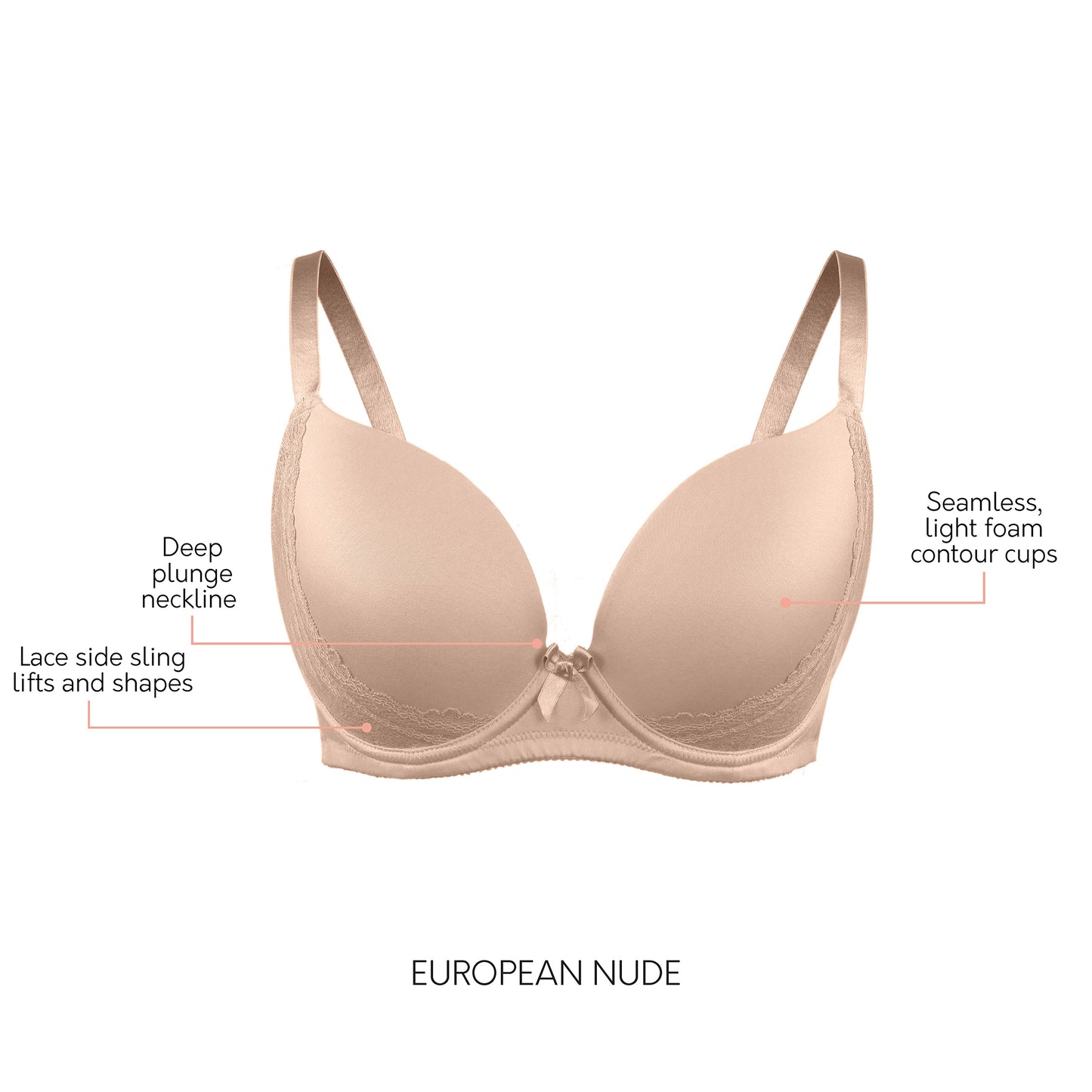 PARFAIT CASEY PLUNGE: NUDE