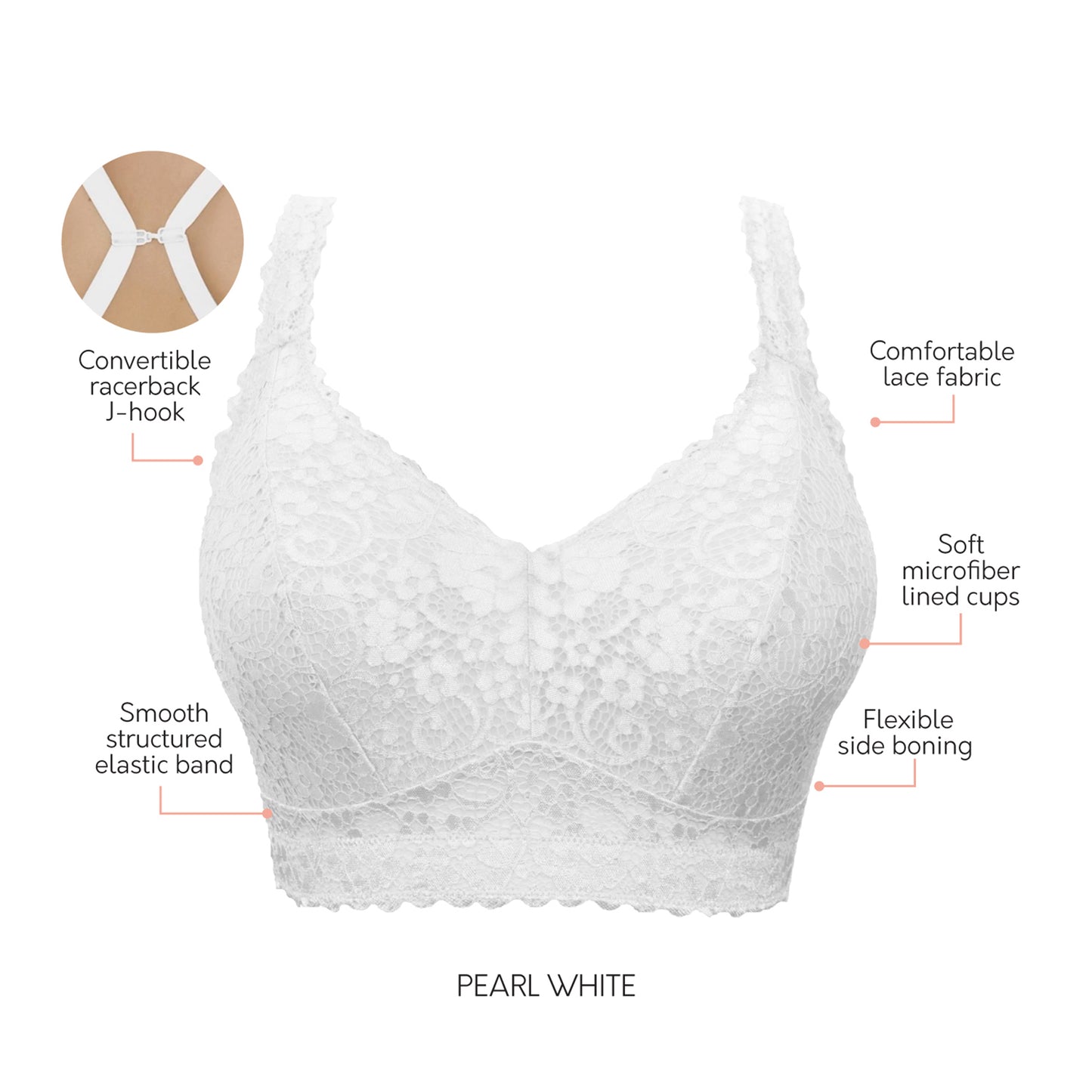 PARFAIT ADRIANA BRALETTE: PEARL