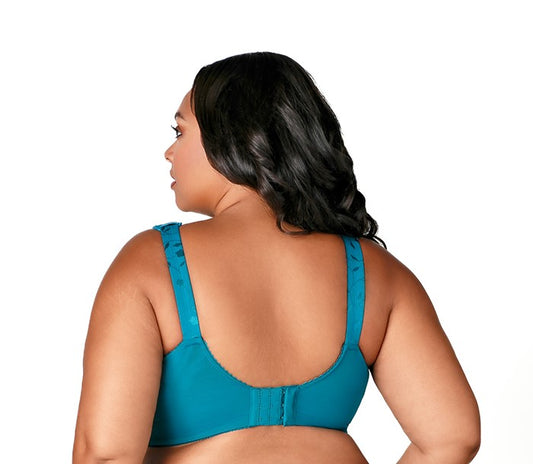 ELILA JACQUARD NON-WIRE FULL CUP: EMERALD