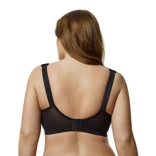 ELILA JACQUARD NON-WIRE FULL CUP: BLACK