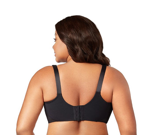 ELILA MICROFIBER SPORTS BRA: BLACK