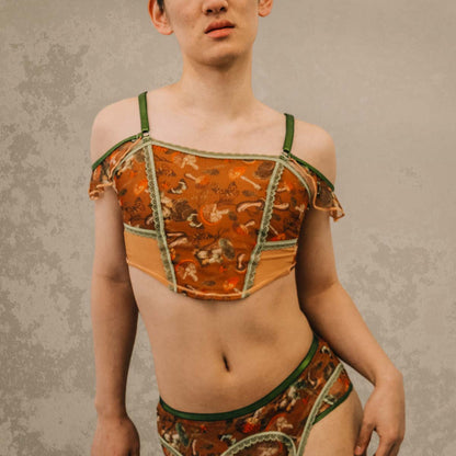 Mushroom Fairy Printed Corset - Final stock