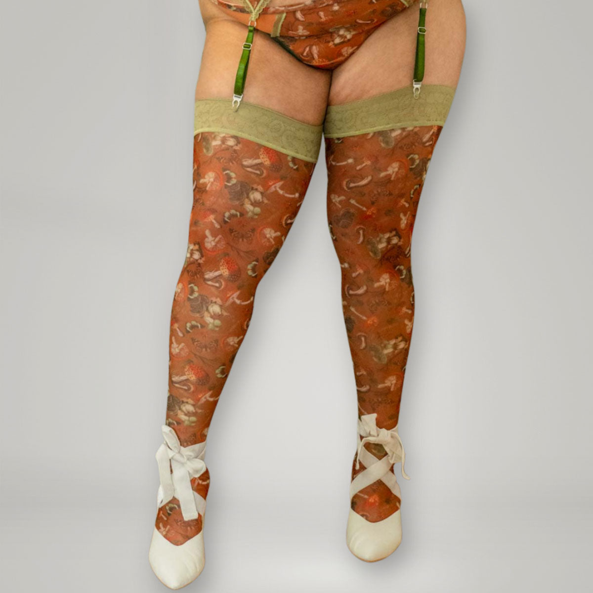 Mushroom Fairy Stay Up Stockings - Final stock