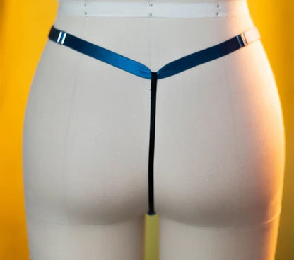 KILO BRAVA LACE G-STRING: DENIM & BRASS
