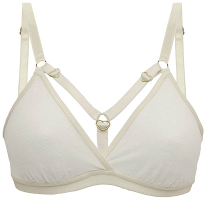 Pearl Hearts of Venus Strappy Adjustable Bralette - Final stock