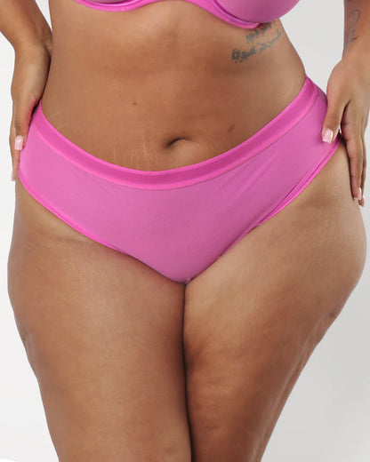 CURVY COUTURE SHEER MESH HIGH-CUT BRIEF: FLIRT