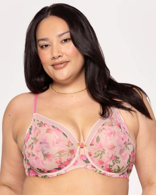 CURVY COUTURE SHEER MESH: IN BLOOM