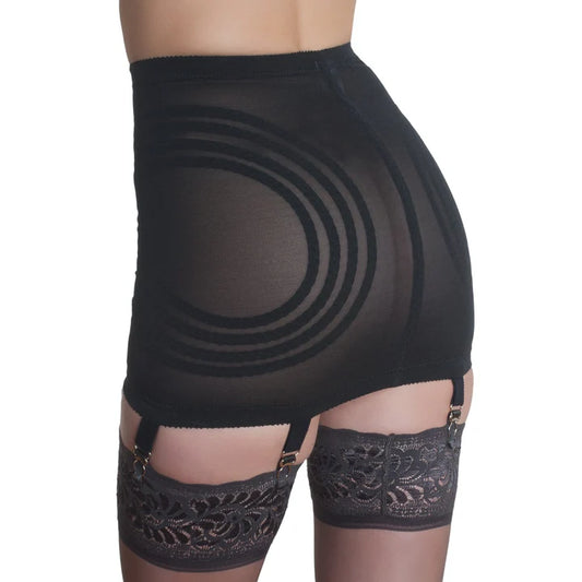 RAGO WAISTLINE OPEN BOTTOM GIRDLE: BLACK