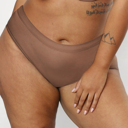 CURVY COUTURE SILKY SMOOTH HI-CUT BRIEF: SWEET TEA