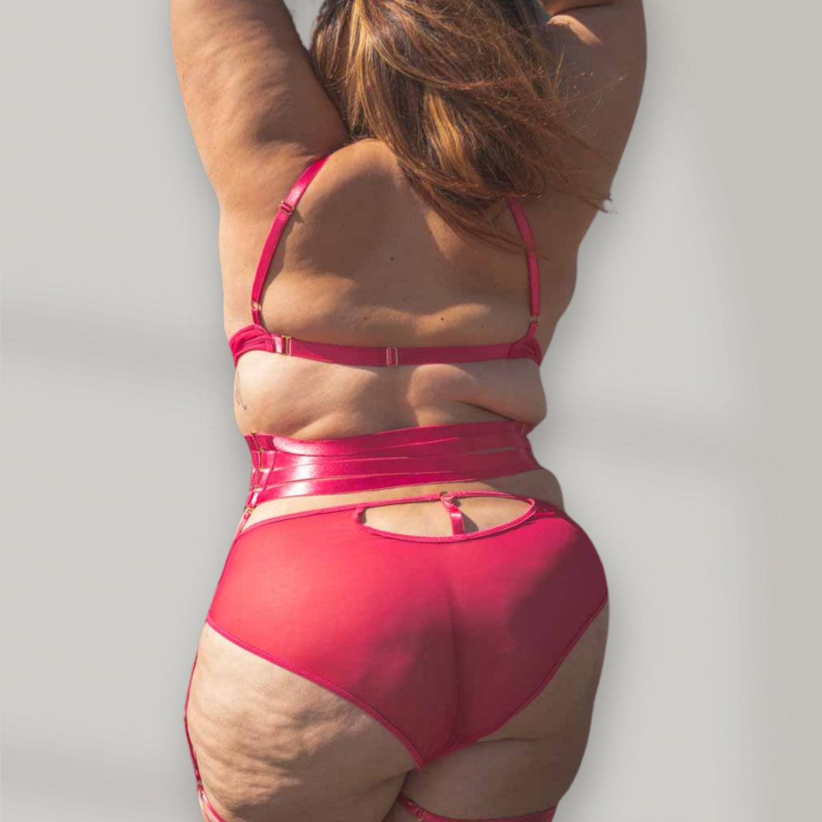 Hot Pink Hearts of Venus Strappy Waist Cincher - Final stock