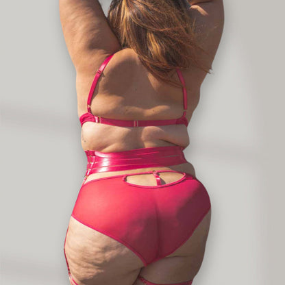 Hot Pink Hearts of Venus Strappy Waist Cincher - Final stock