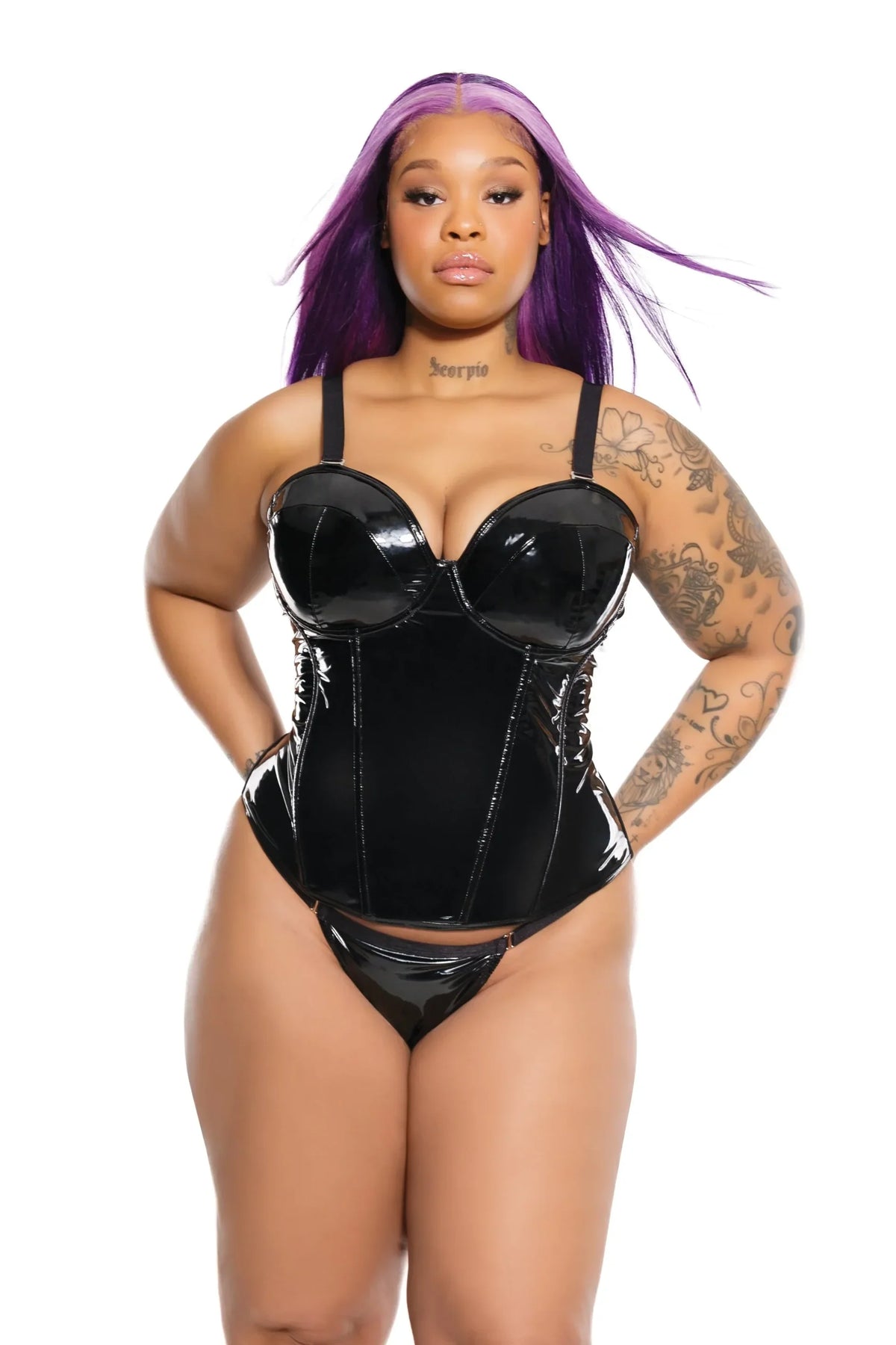 COQUETTE FAUX LEATHER BUSTIER