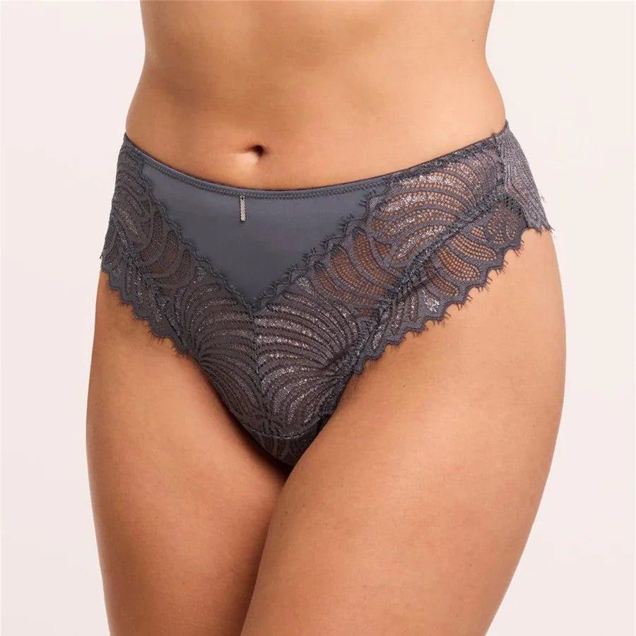 MONTELLE LIGHTS OUT THONG: MAGNET/SILVER