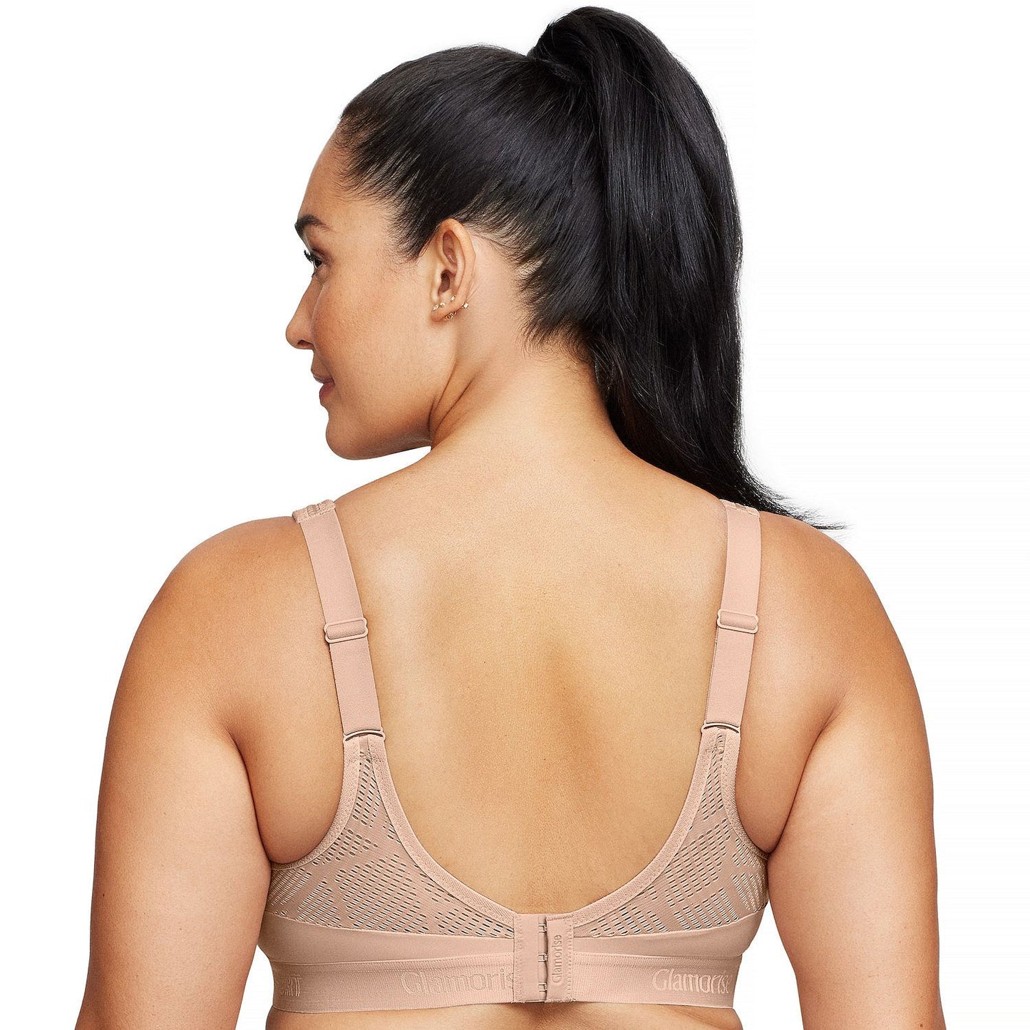 GLAMORISE NO-SWEAT MESH SPORTS BRA