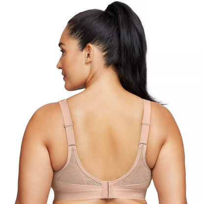GLAMORISE NO-SWEAT MESH SPORTS BRA