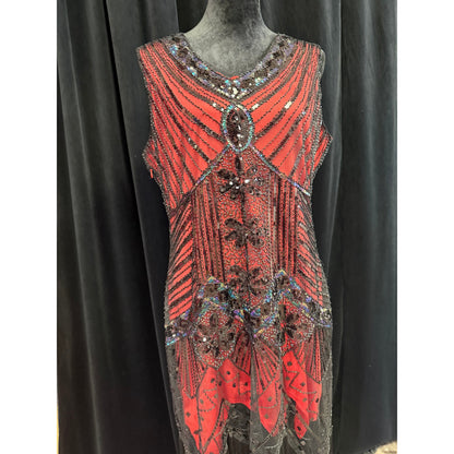 VINTAGE ROARING 20'S INSPIRED PARTY DRESS: SIZE XL