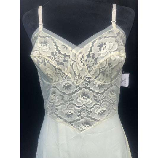 VINTAGE WARNERS YELLOW SLIP DRESS: SIZE 32