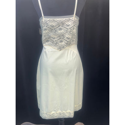 VINTAGE WARNERS YELLOW SLIP DRESS: SIZE 32