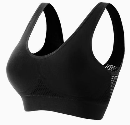 PLUSH LOOKS VENT MESH YOGA WIRELESS BRA