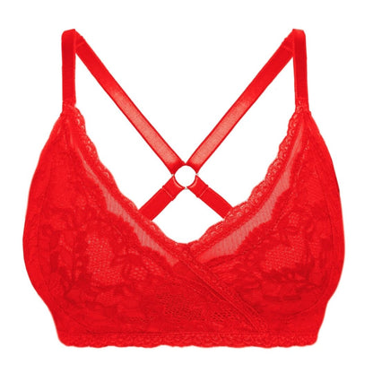 Rose Red Lacey Ultra-Adjustable Everyday Racerback Bralette - Final few!