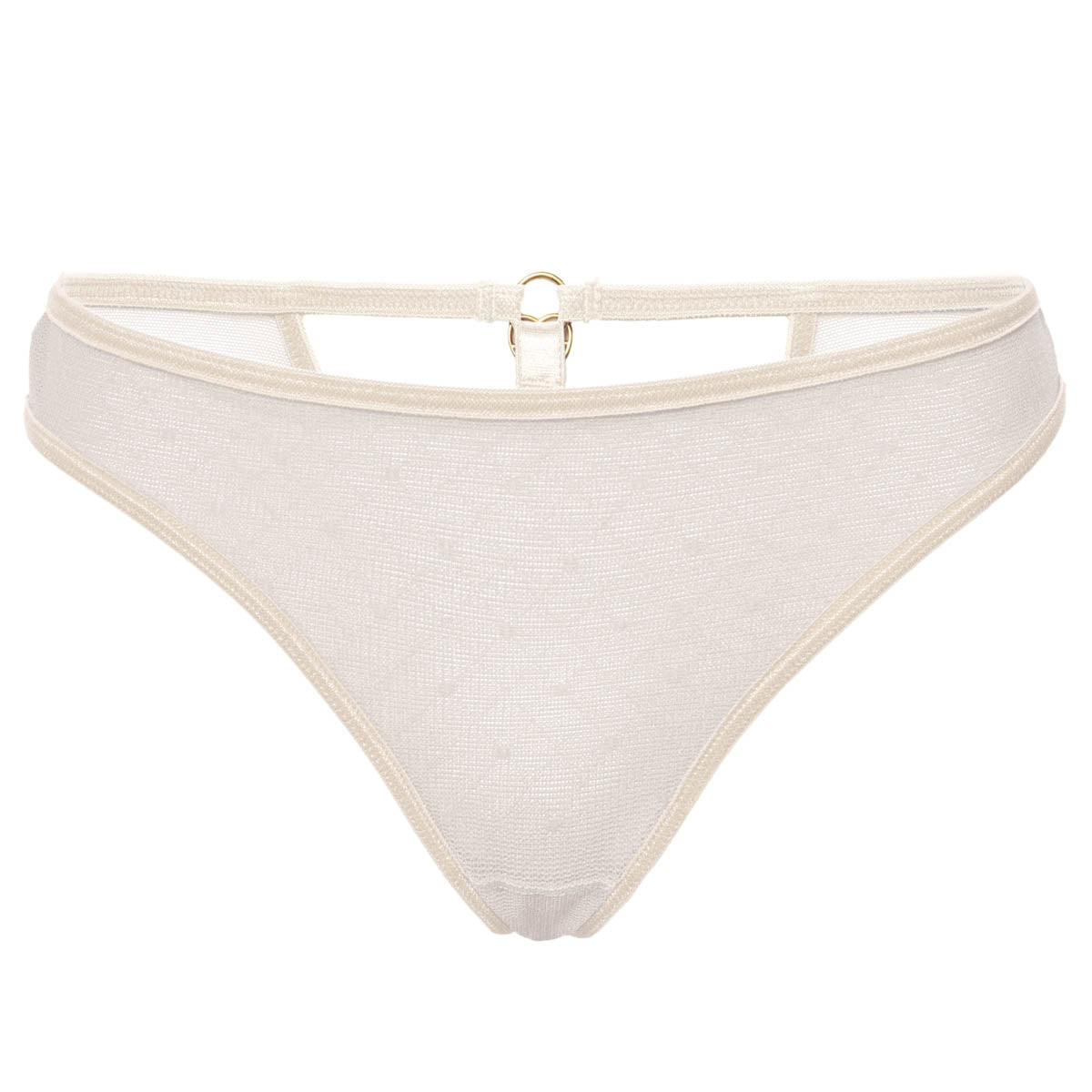 Hearts of Venus Keyhole Thong in Pearl - Final stock