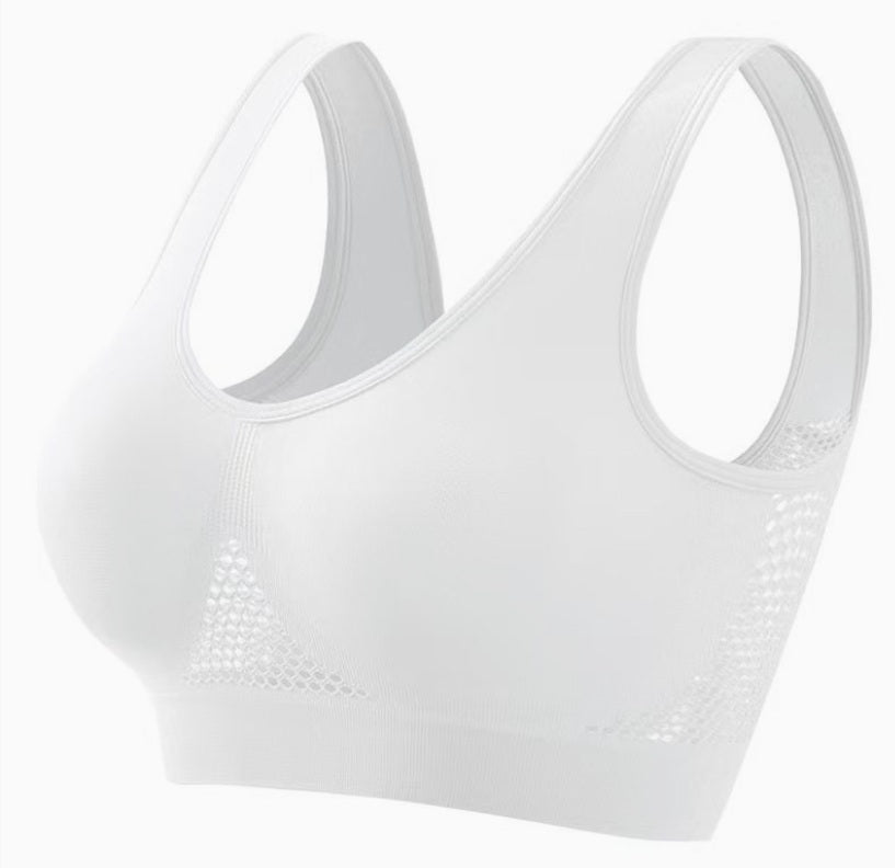 PLUSH LOOKS VENT MESH YOGA WIRELESS BRA