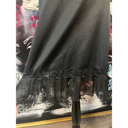 VINTAGE HARVY WOODS BLACK SLIP DRESS (SIZE 34 BUST)