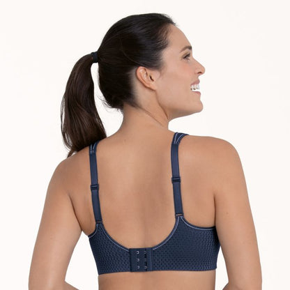 ANITA AIR CONTROL SPORTS BRA: BLUE IRIS